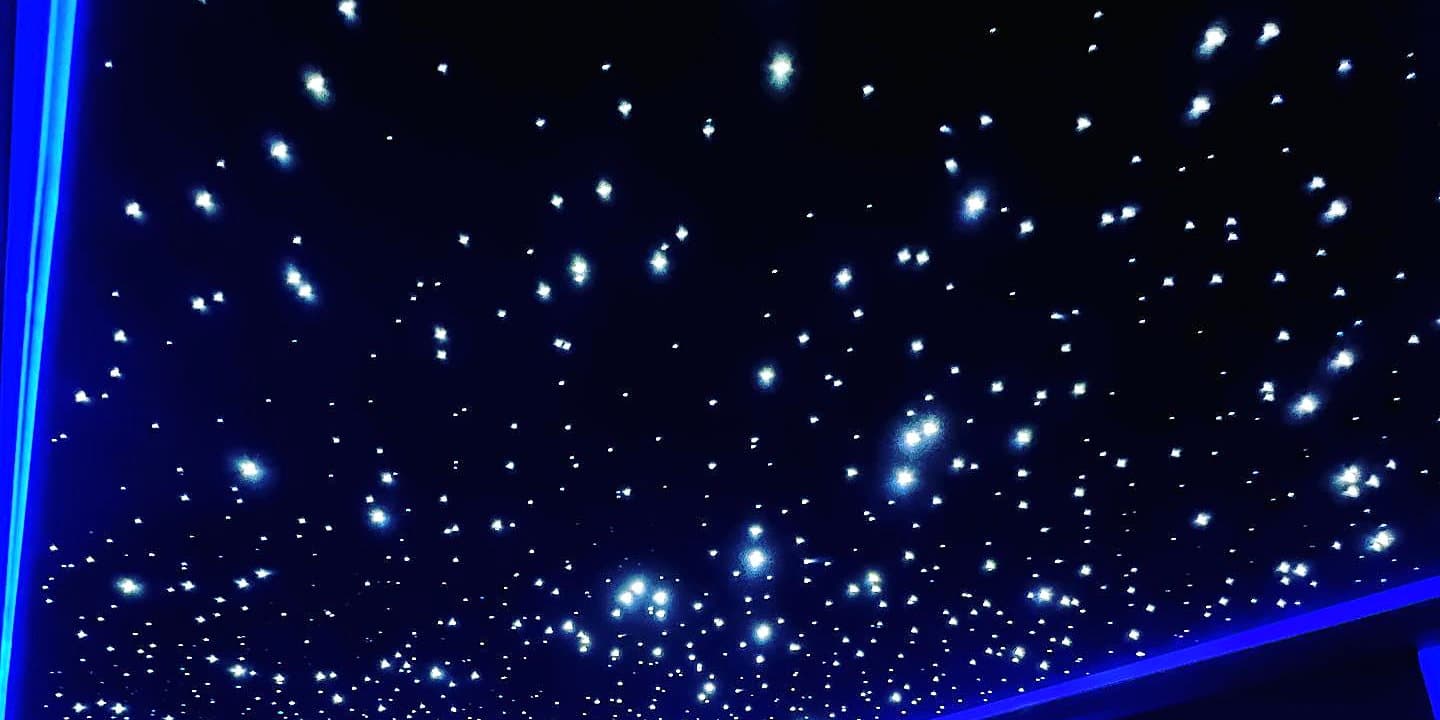 A starry-sky ceiling: how it works